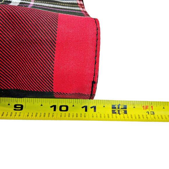 Victoria's Secret Red Black Floral Tartan Plaid Weekender Tote Bag - Picture 4 of 4